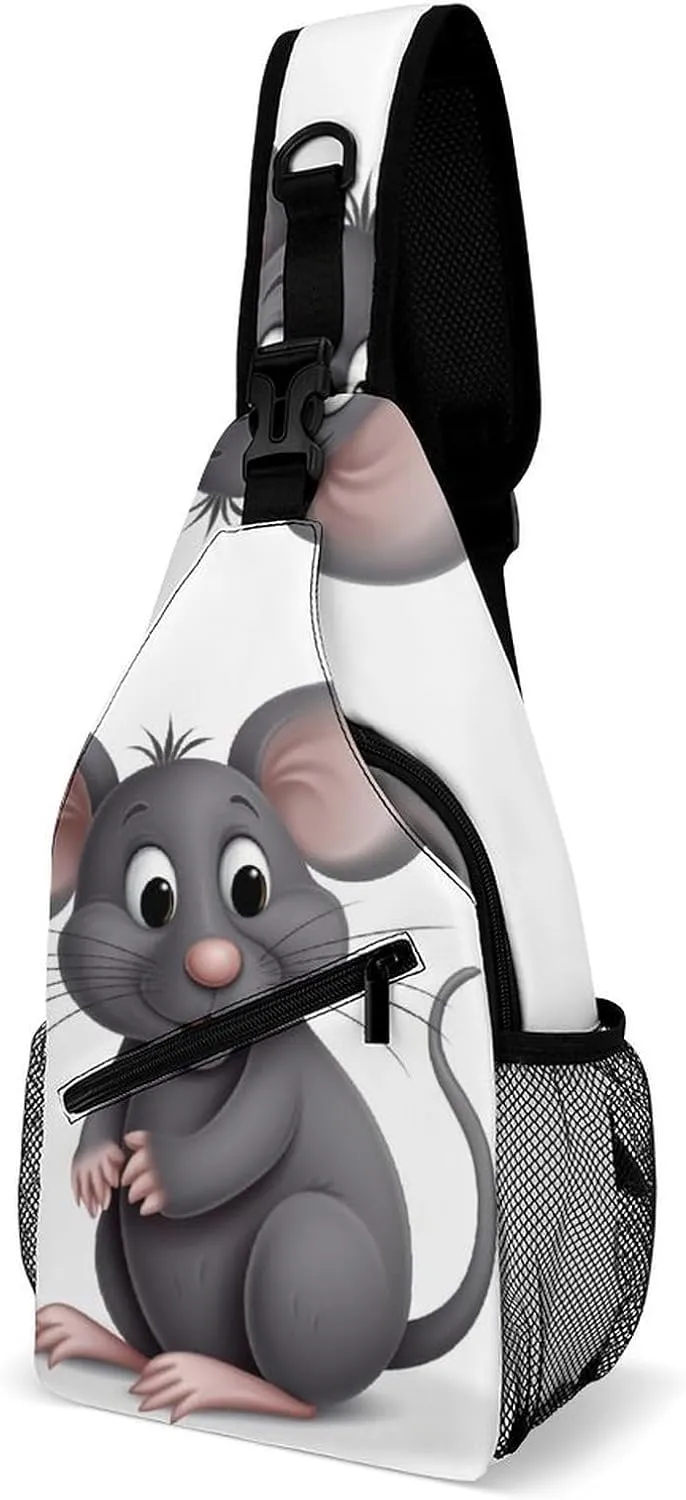 Crossbody Bag for Women Men Chest Bag Harp Seal Painting Sling Bag Crossbody Shoulder Bag Sling Backpack