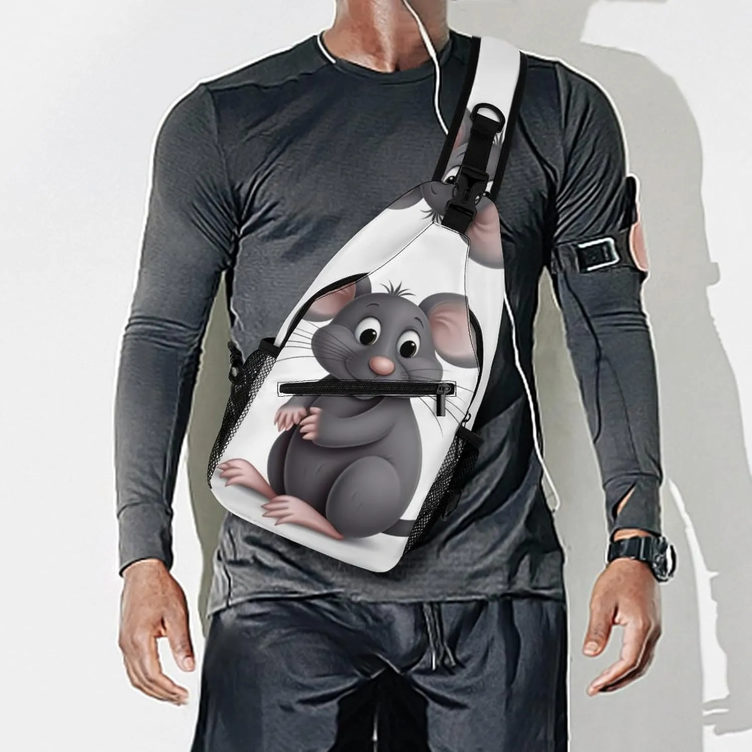 Crossbody Bag for Women Men Chest Bag Harp Seal Painting Sling Bag Crossbody Shoulder Bag Sling Backpack