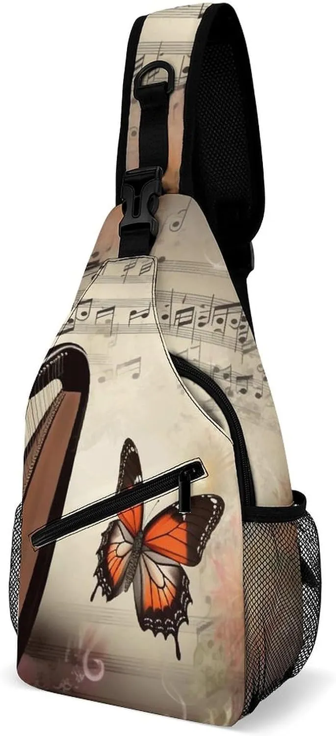 Crossbody Bag for Women Men Chest Bag Music Studio Sling Bag Crossbody Shoulder Bag Sling Backpack