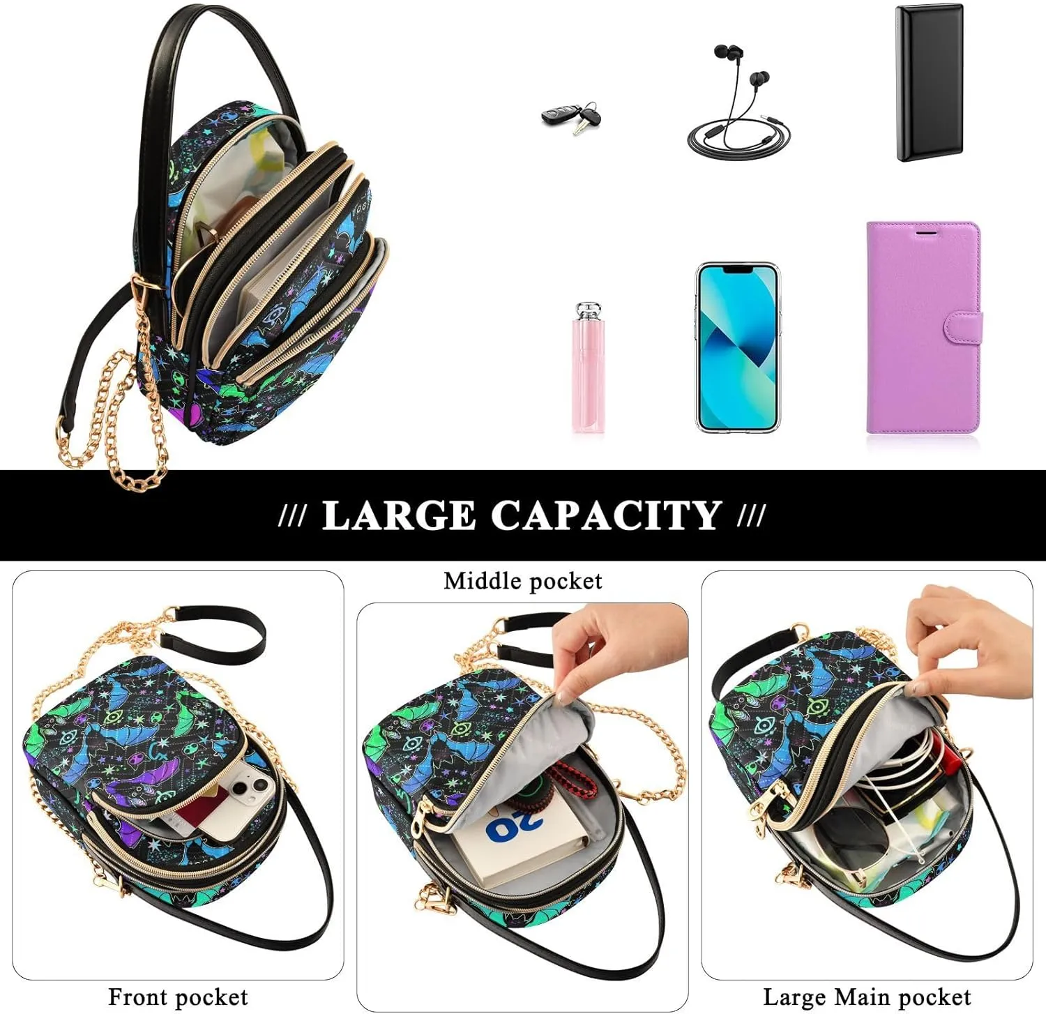 Crossbody Bags for Women Phone Purse, Womens Crossbody Purse Travel Phone Bag Wallet