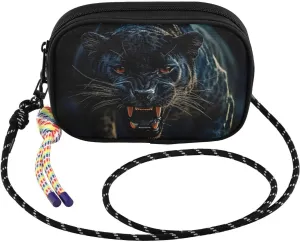 Crossbody Bags for Women Roar Leopard Eye Red Cell Phone Purses Women's Shoulder Handbag Wallet Purse with Rope Pendant