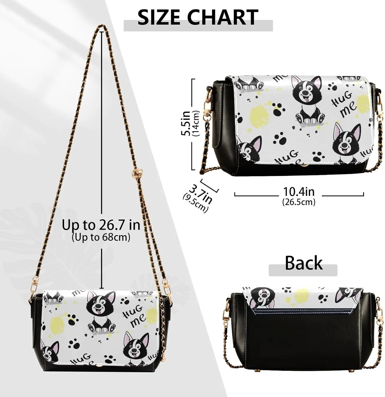Crossbody Bags for Women Trendy Women's Black Shoulder Bag Small PU Leather Flap Cross Body Bag Handbags