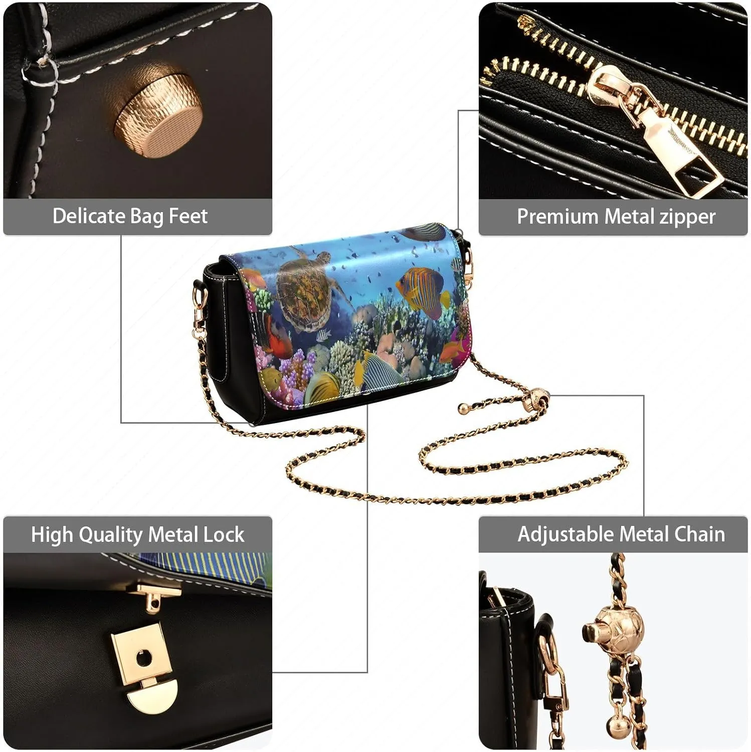 Crossbody Bags for Women Trendy Women's Black Shoulder Bag Small PU Leather Flap Cross Body Bag Handbags