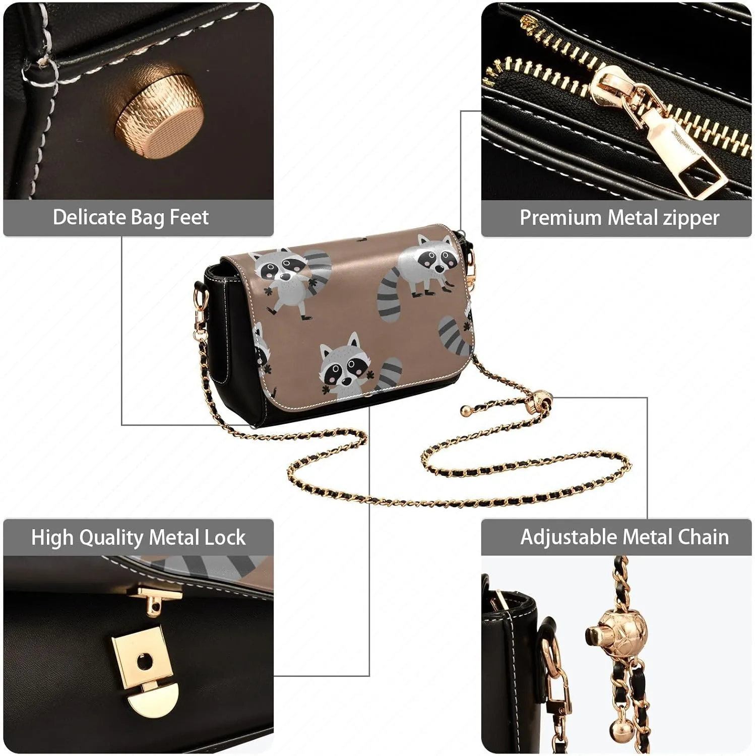 Crossbody Bags for Women Trendy Women's Black Shoulder Bag Small PU Leather Flap Cross Body Bag Handbags