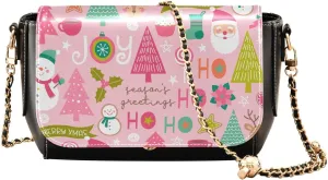 Crossbody Bags for Women Trendy Women's Black Shoulder Bag Small PU Leather Flap Cross Body Bag Handbags