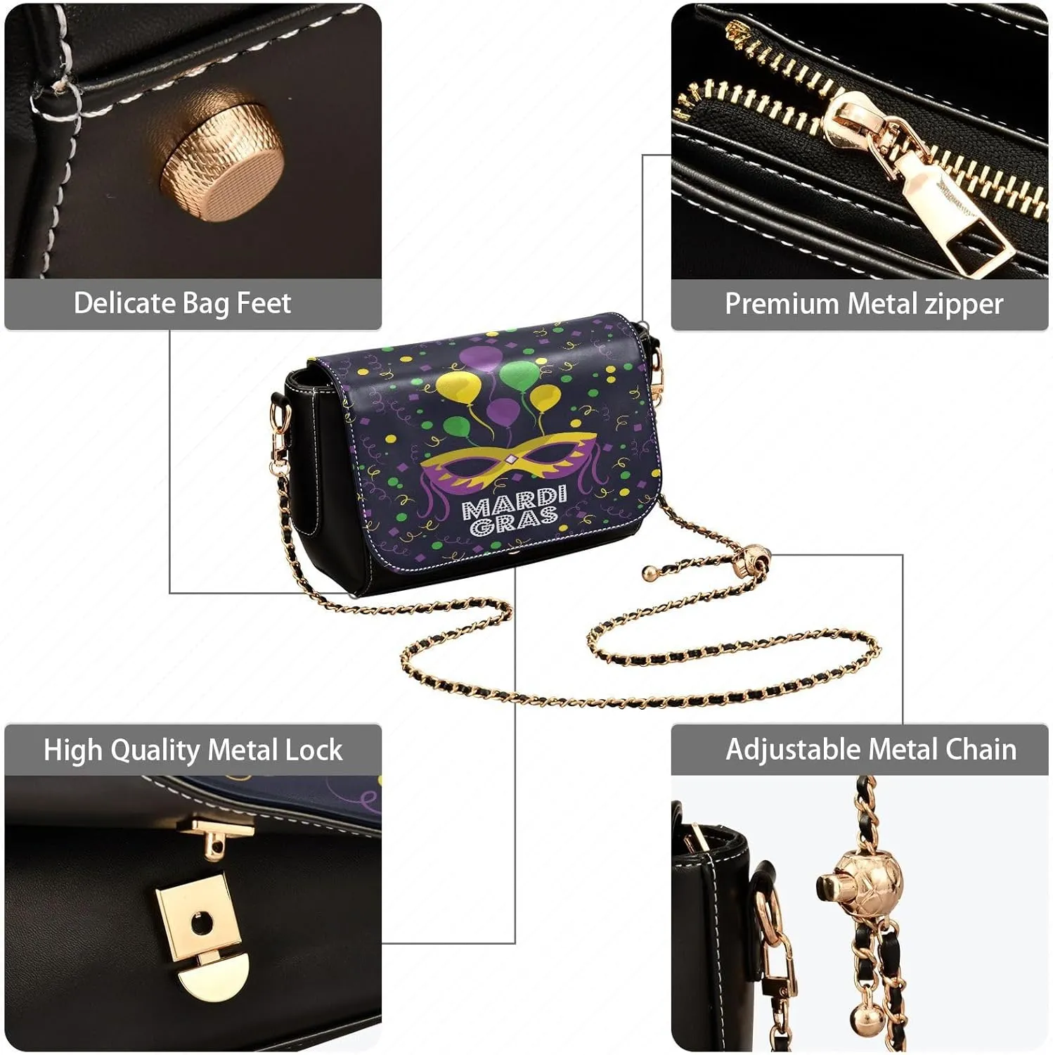 Crossbody Bags for Women Trendy Women's Black Shoulder Bag Small PU Leather Flap Cross Body Bag Handbags
