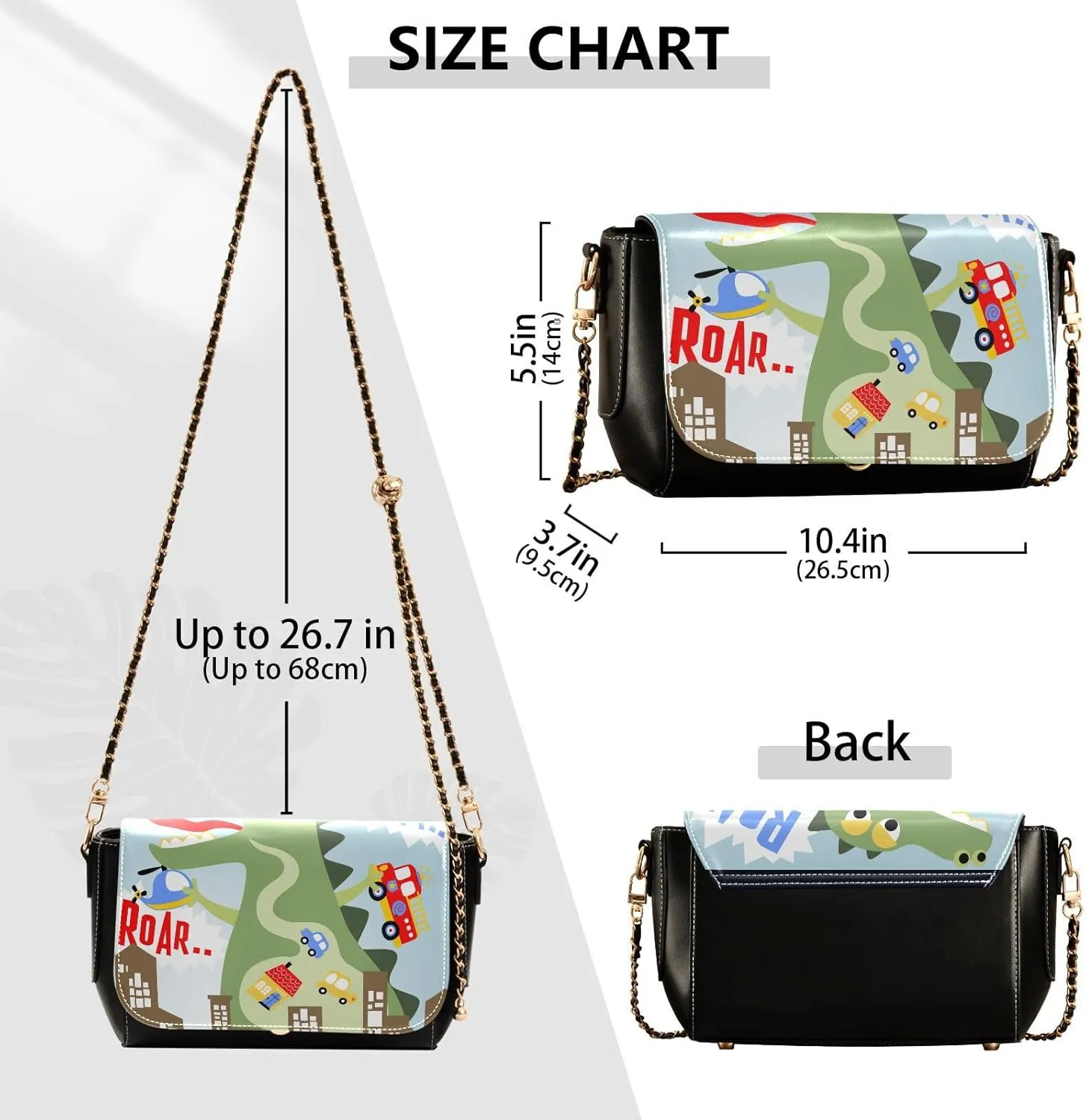 Crossbody Bags for Women Trendy Women's Black Shoulder Bag Small PU Leather Flap Cross Body Bag Handbags