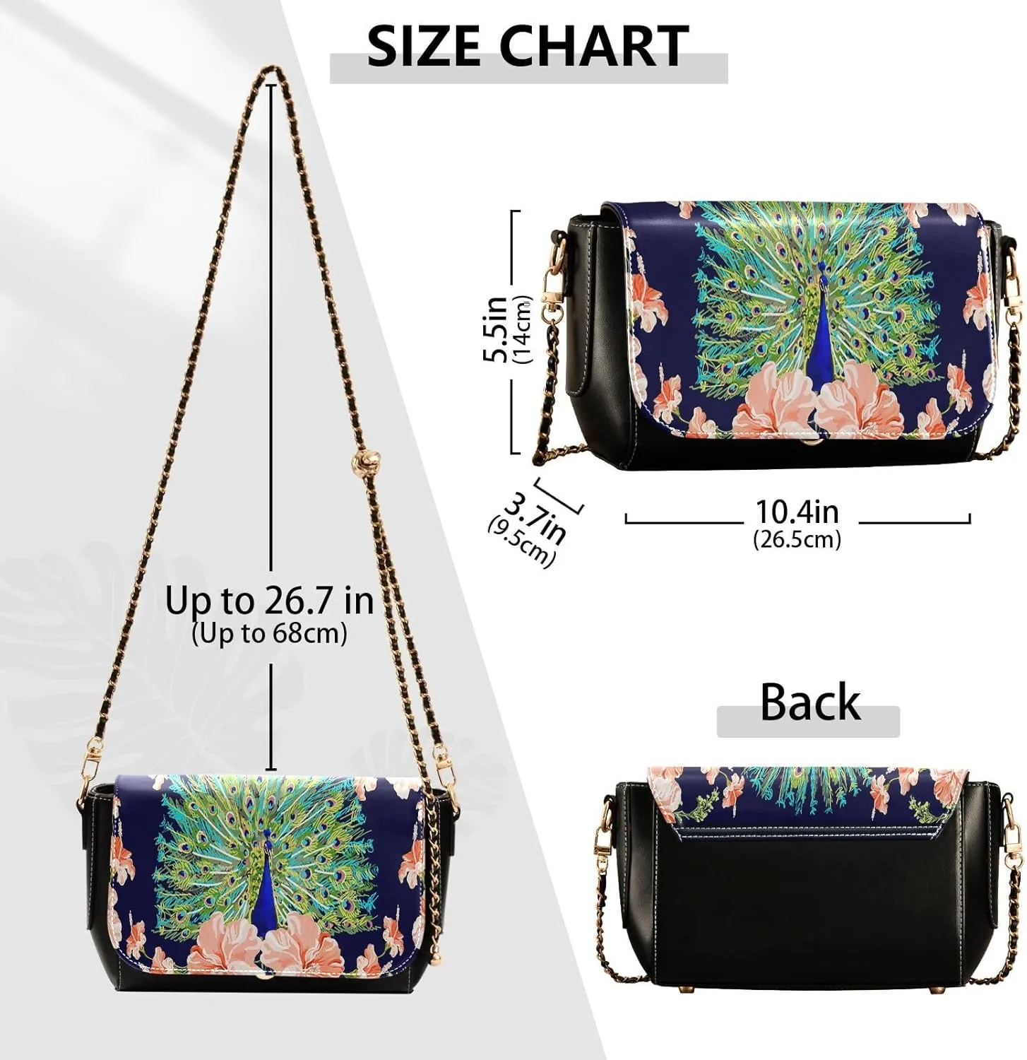 Crossbody Bags for Women Trendy Women's Black Shoulder Bag Small PU Leather Flap Cross Body Bag Handbags