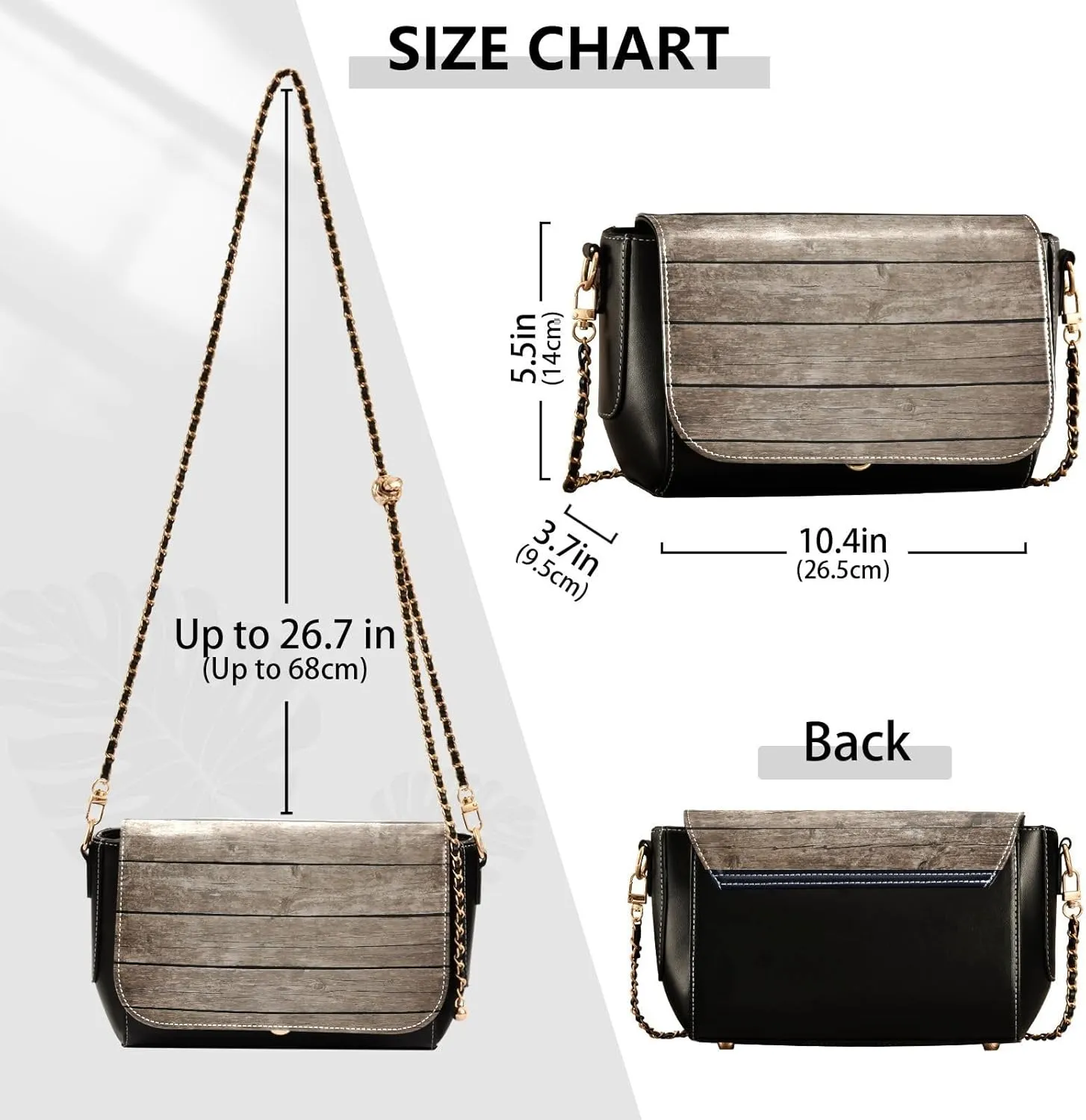 Crossbody Bags for Women Trendy Women's Black Shoulder Bag Small PU Leather Flap Cross Body Bag Handbags