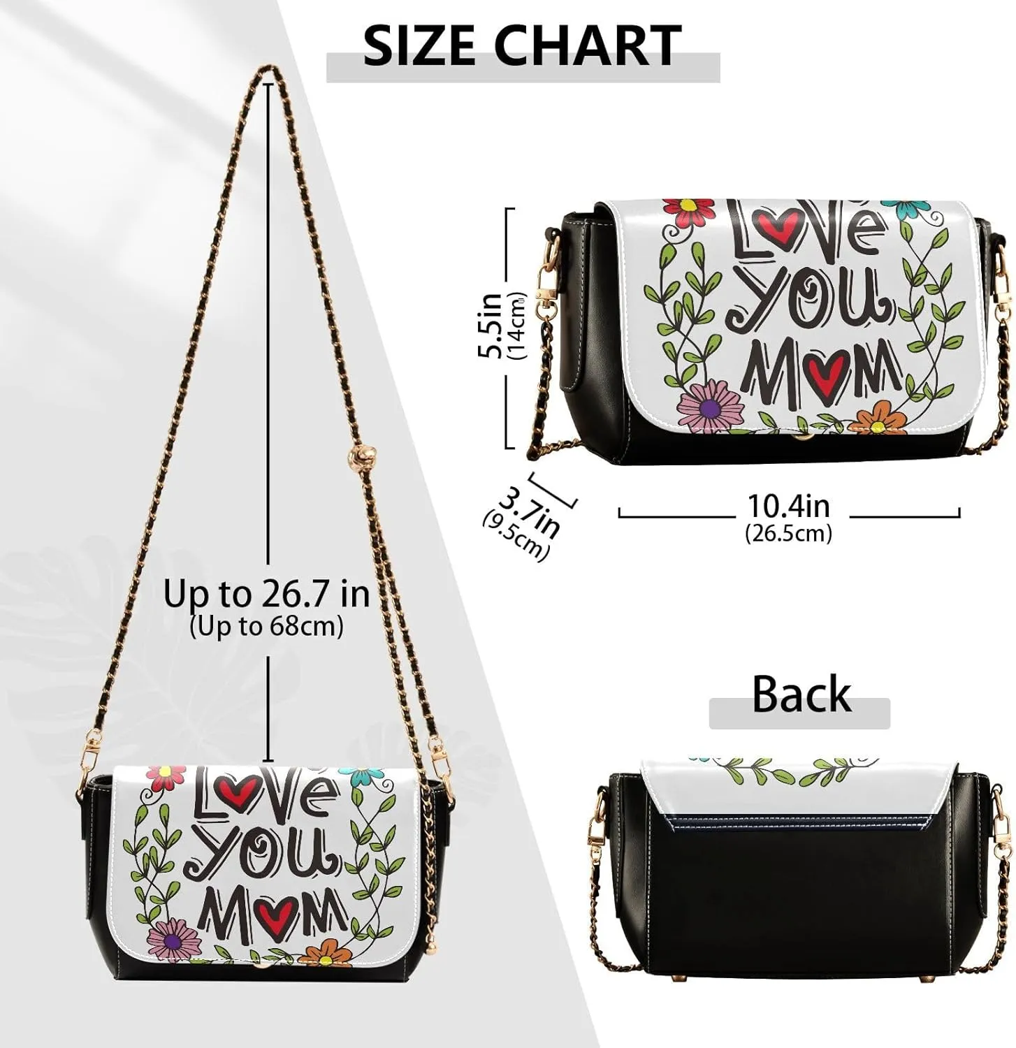 Crossbody Bags for Women Trendy Women's Black Shoulder Bag Small PU Leather Flap Cross Body Bag Handbags