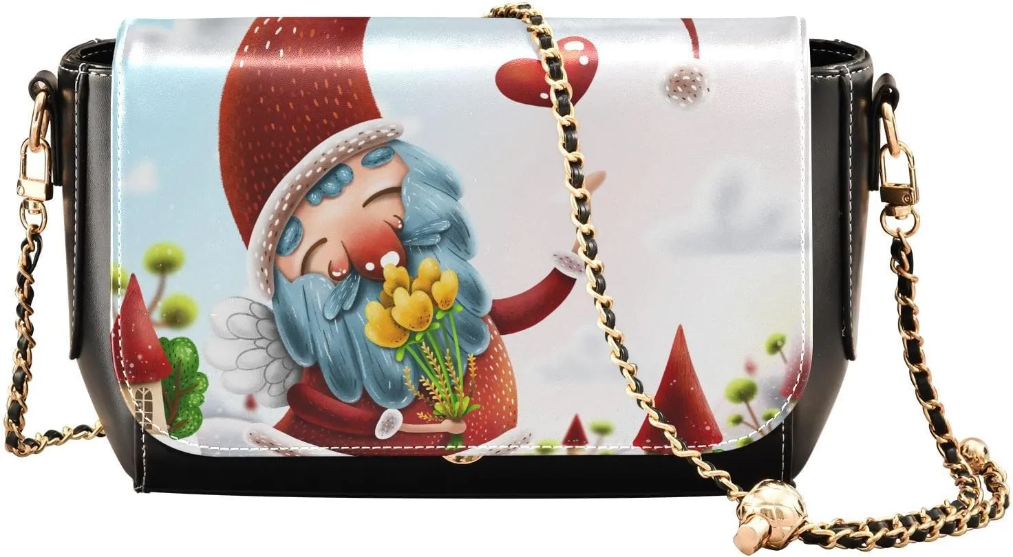 Crossbody Bags for Women Trendy Women's Black Shoulder Bag Small PU Leather Flap Cross Body Bag Handbags