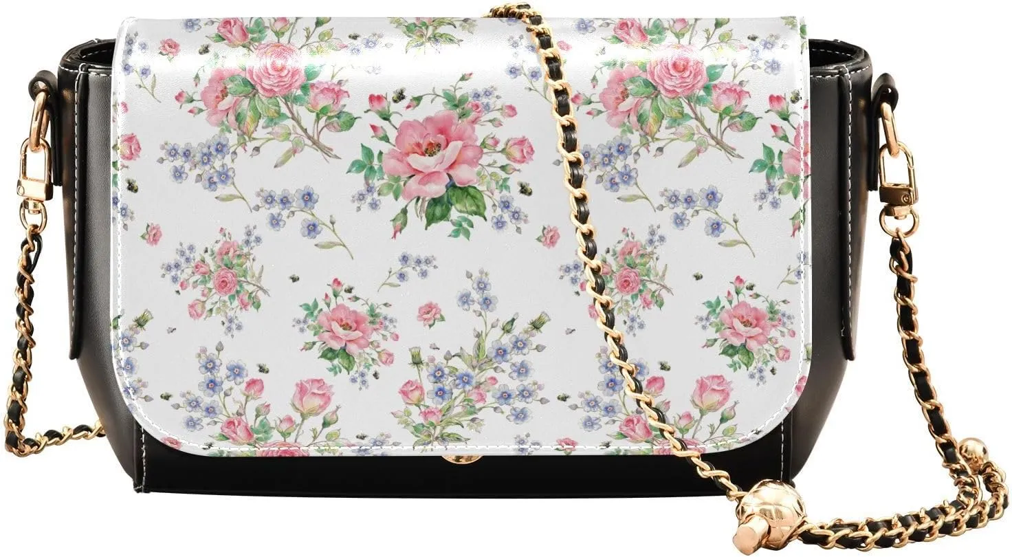 Crossbody Bags for Women Trendy Women's Black Shoulder Bag Small PU Leather Flap Cross Body Bag Handbags
