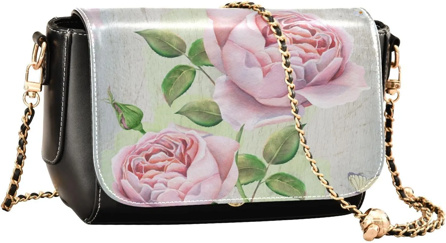 Crossbody Bags for Women Trendy Women's Black Shoulder Bag Small PU Leather Flap Cross Body Bag Handbags