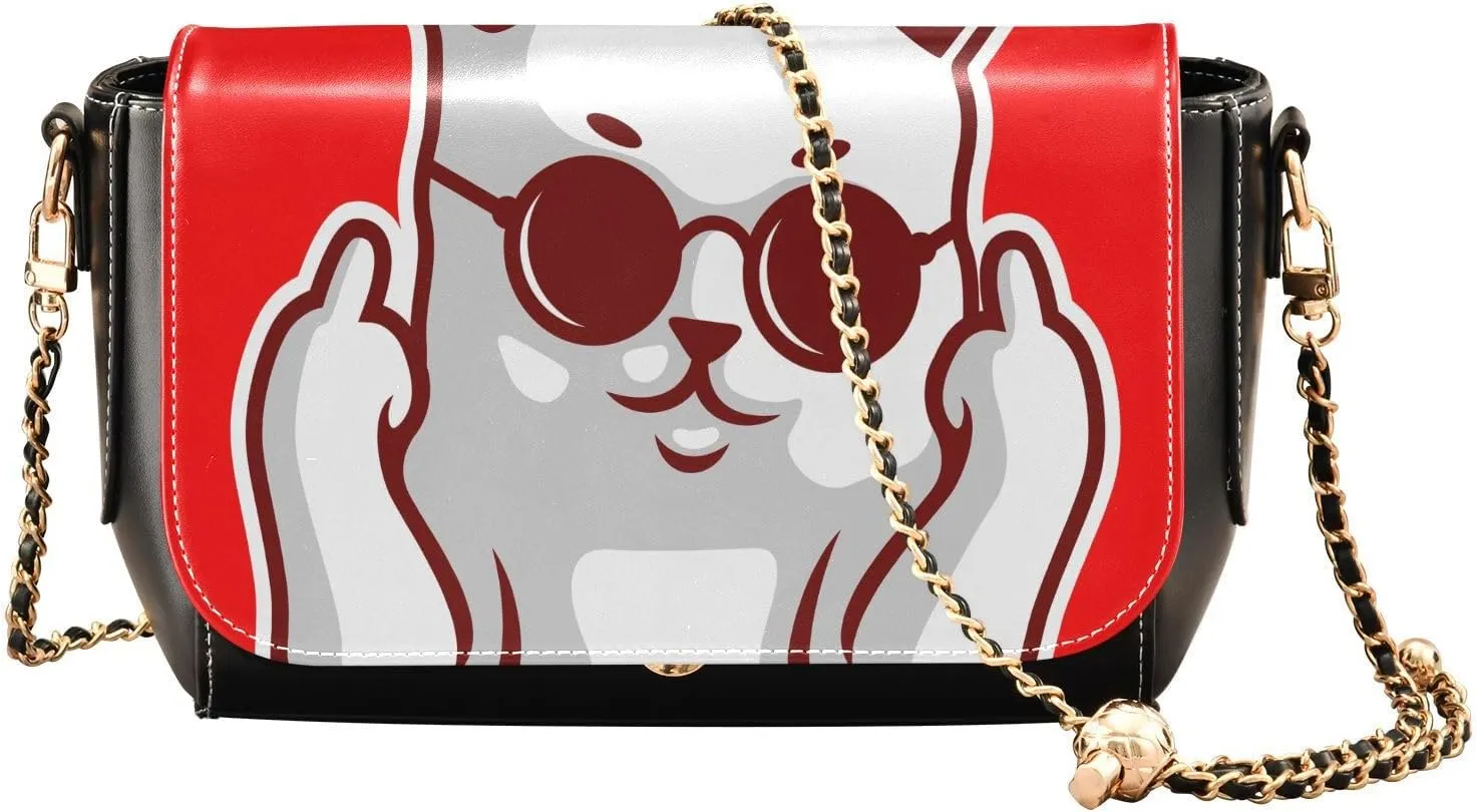 Crossbody Bags for Women Trendy Women's Black Shoulder Bag Small PU Leather Flap Cross Body Bag Handbags