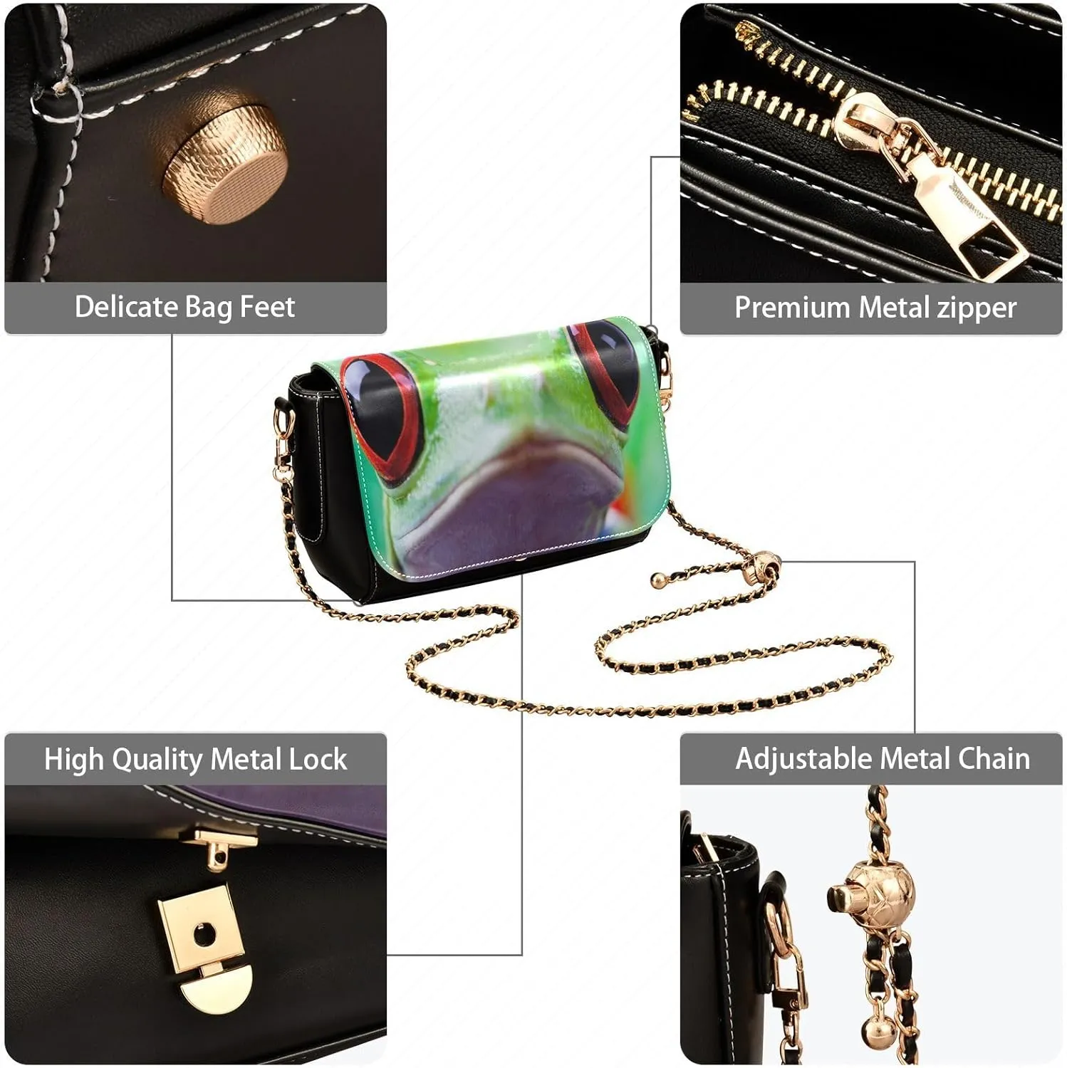 Crossbody Bags for Women Trendy Women's Black Shoulder Bag Small PU Leather Flap Cross Body Bag Handbags