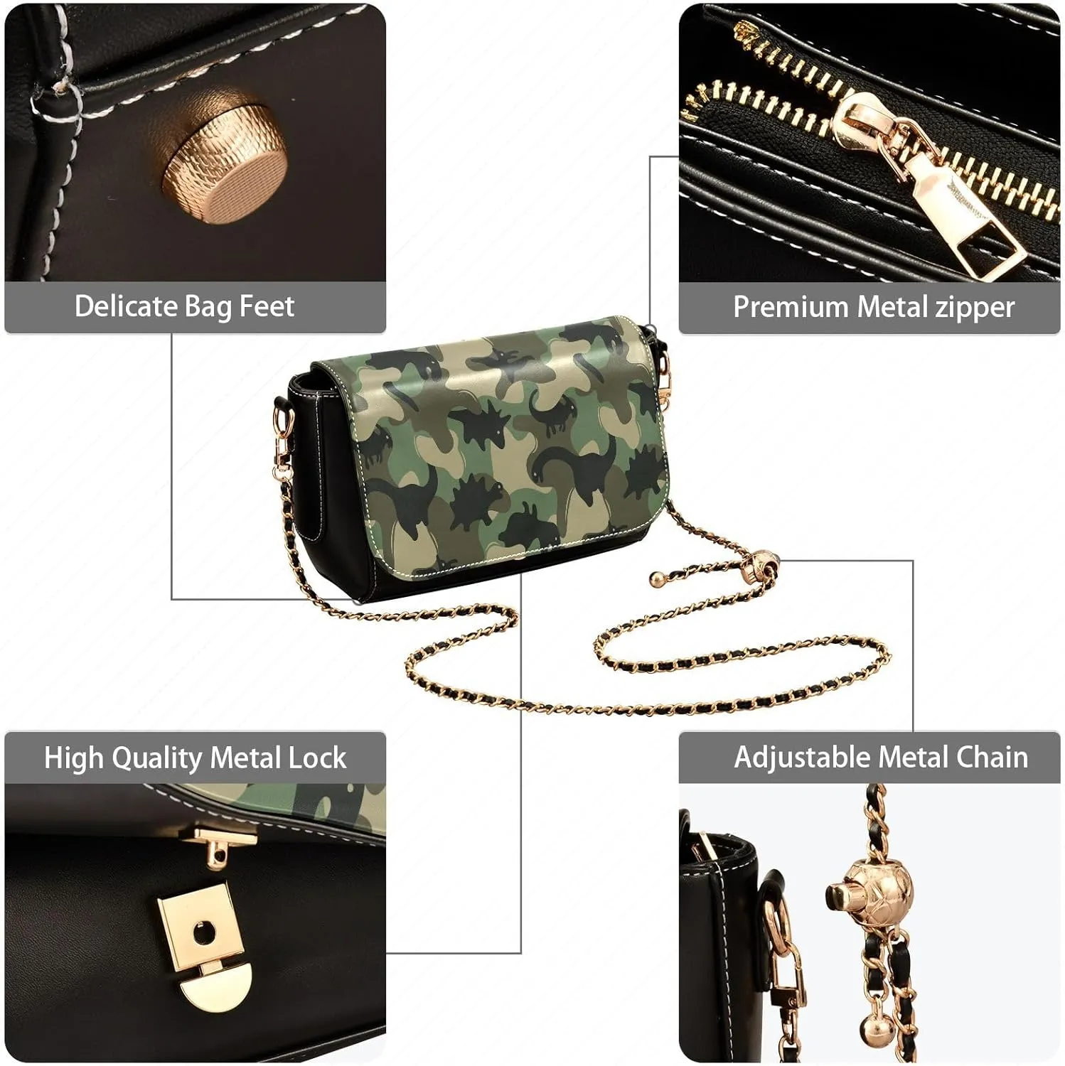 Crossbody Bags for Women Trendy Women's Black Shoulder Bag Small PU Leather Flap Cross Body Bag Handbags