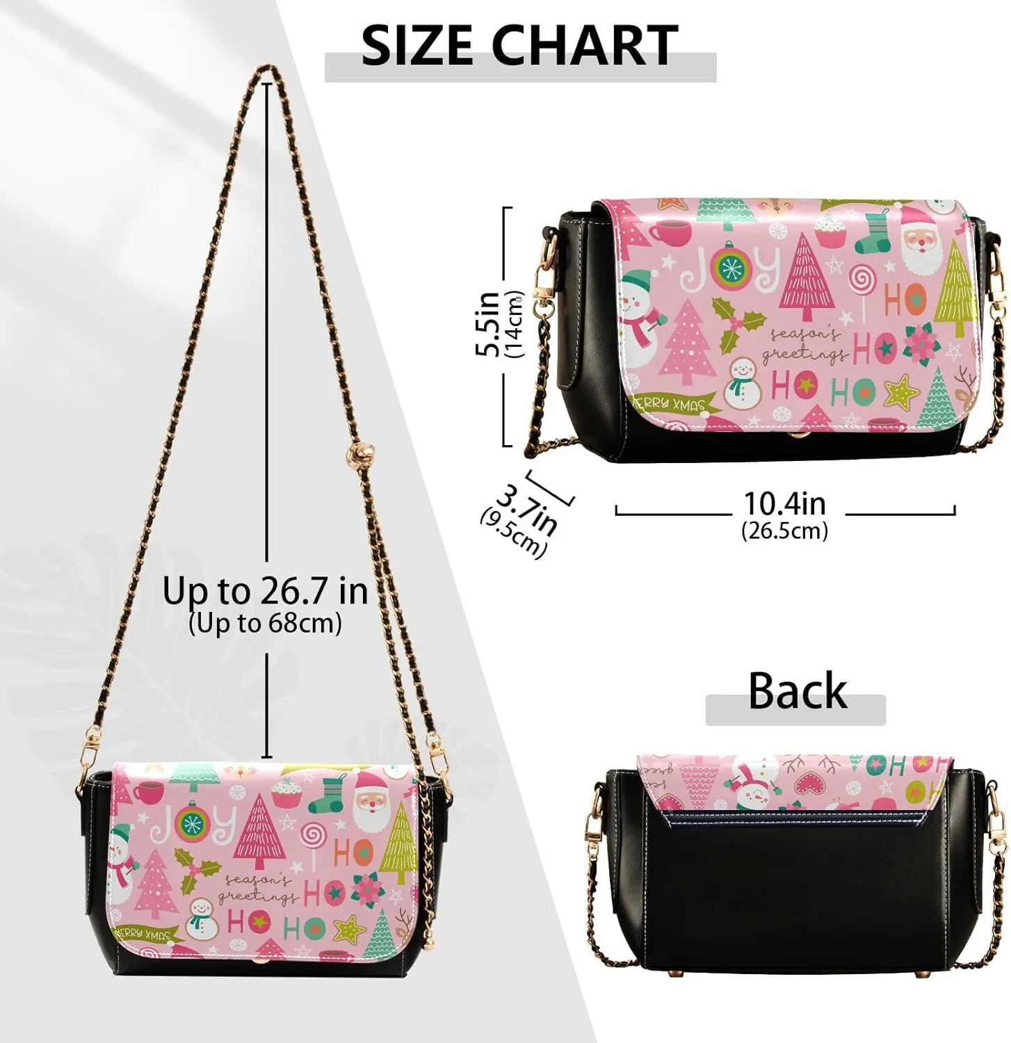 Crossbody Bags for Women Trendy Women's Black Shoulder Bag Small PU Leather Flap Cross Body Bag Handbags