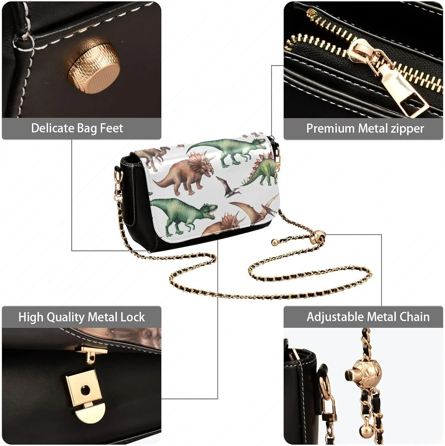 Crossbody Bags for Women Trendy Women's Black Shoulder Bag Small PU Leather Flap Cross Body Bag Handbags