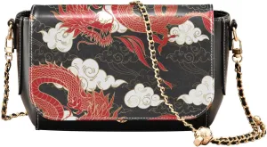 Crossbody Bags for Women Trendy Women's Black Shoulder Bag Small PU Leather Flap Cross Body Bag Handbags