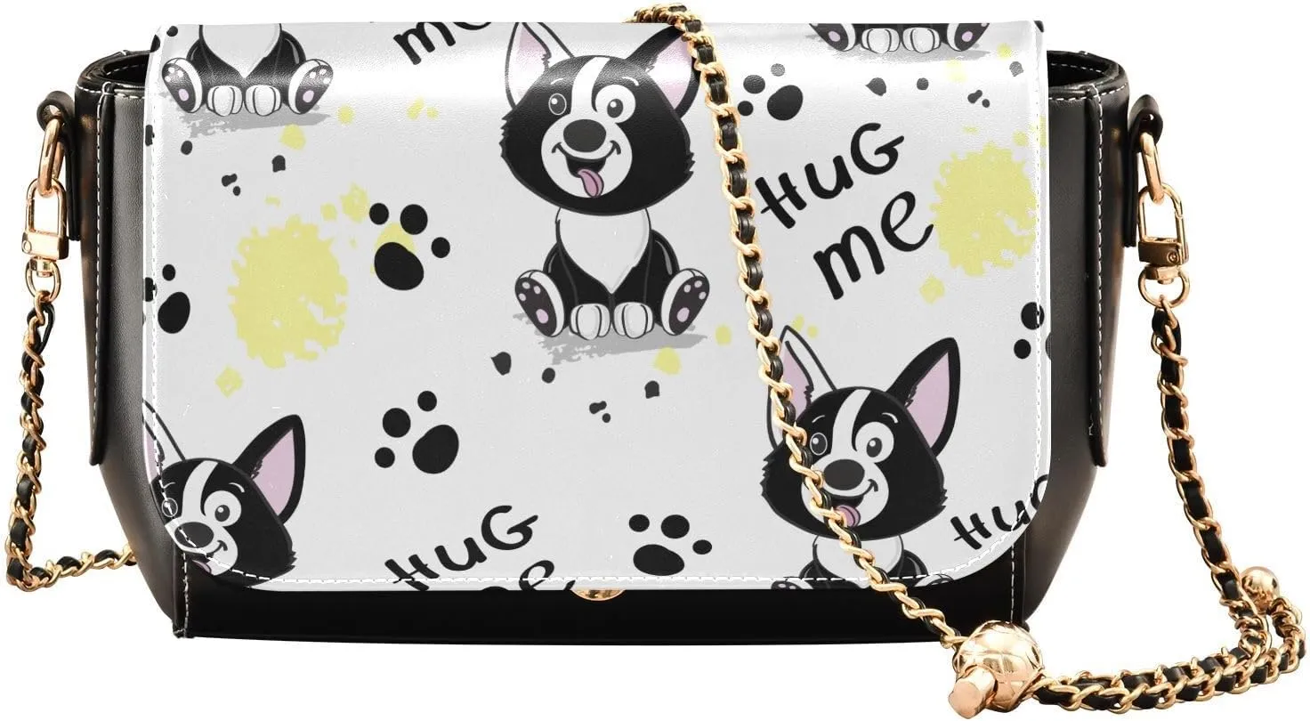 Crossbody Bags for Women Trendy Women's Black Shoulder Bag Small PU Leather Flap Cross Body Bag Handbags