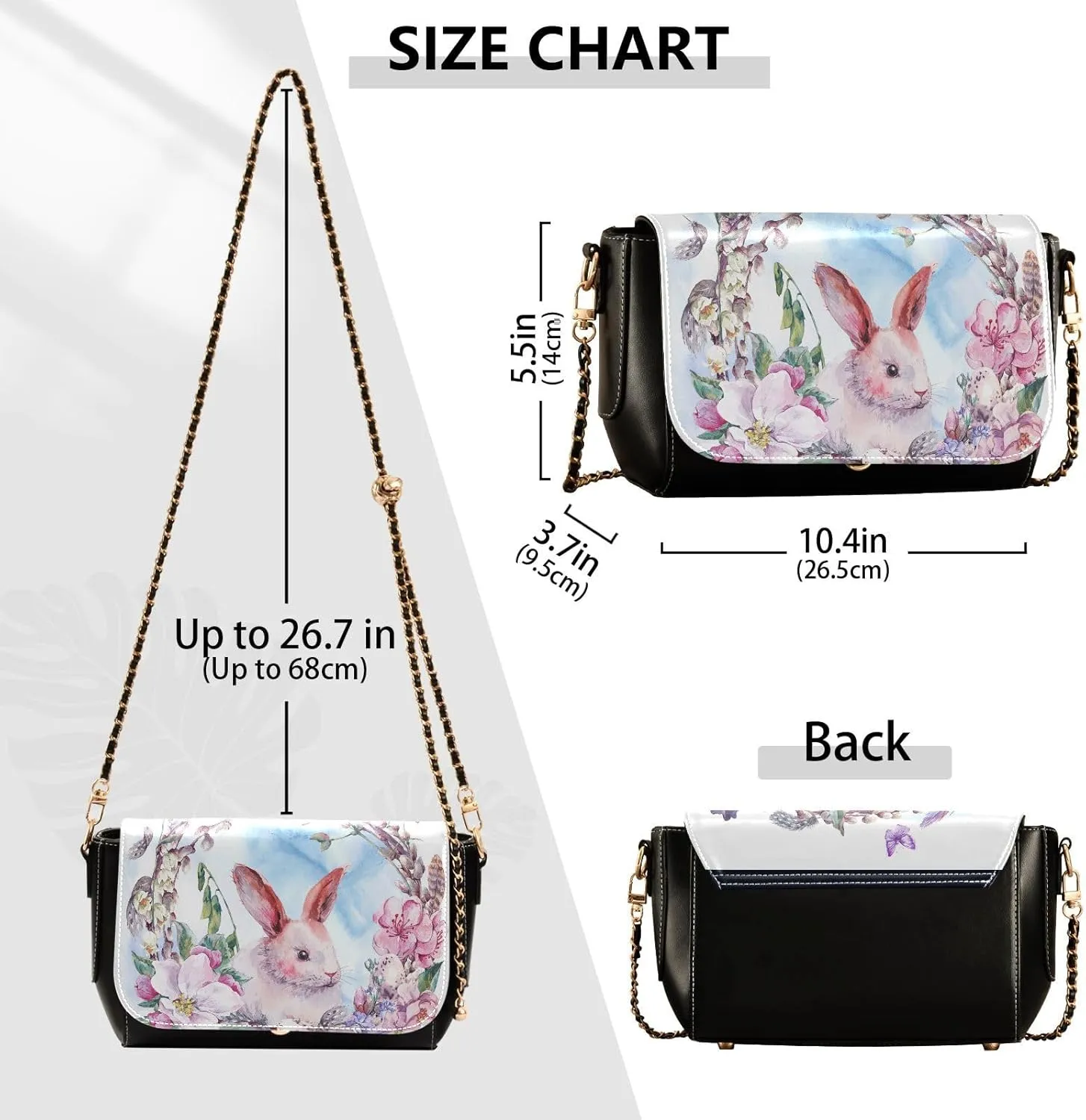 Crossbody Bags for Women Trendy Women's Black Shoulder Bag Small PU Leather Flap Cross Body Bag Handbags