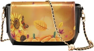 Crossbody Bags for Women Trendy Women's Black Shoulder Bag Small PU Leather Flap Cross Body Bag Handbags