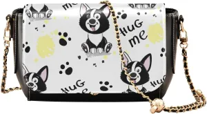Crossbody Bags for Women Trendy Women's Black Shoulder Bag Small PU Leather Flap Cross Body Bag Handbags
