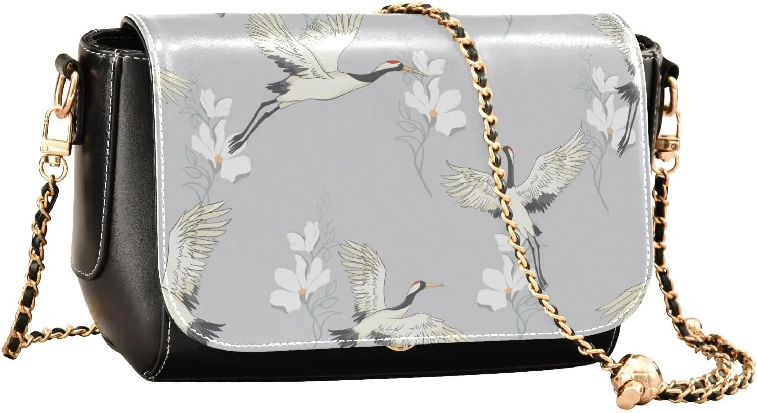 Crossbody Bags for Women Trendy Women's Black Shoulder Bag Small PU Leather Flap Cross Body Bag Handbags