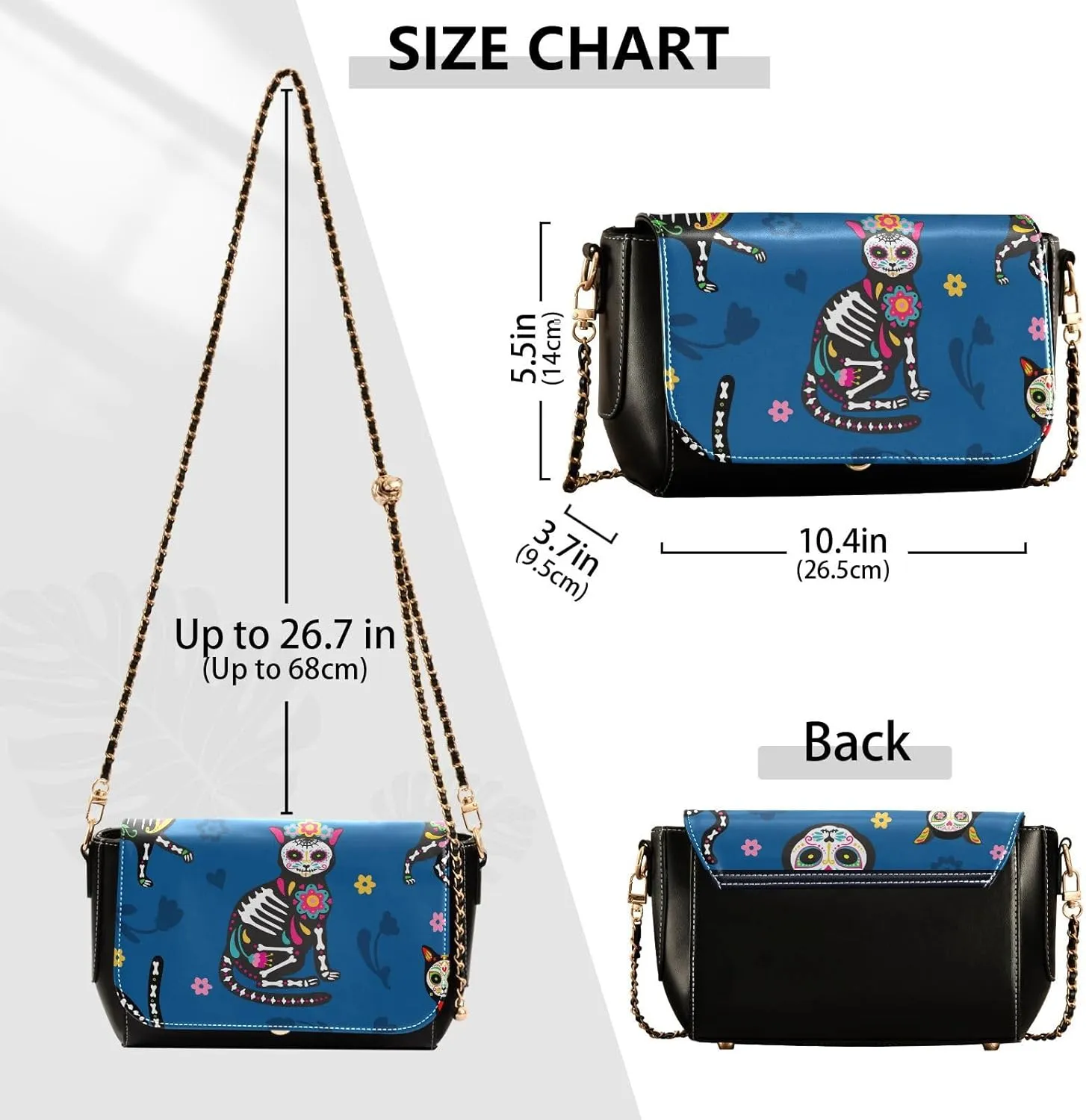 Crossbody Bags for Women Trendy Women's Black Shoulder Bag Small PU Leather Flap Cross Body Bag Handbags
