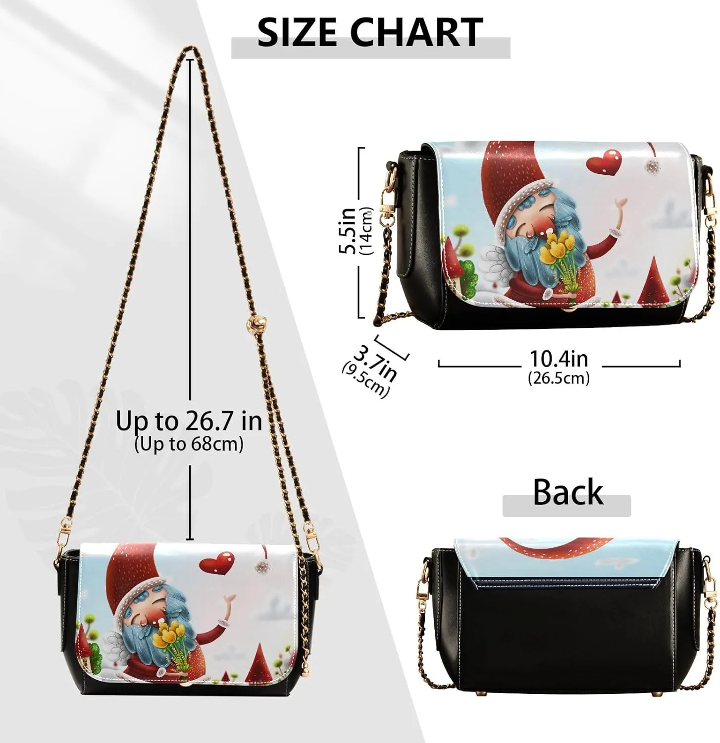 Crossbody Bags for Women Trendy Women's Black Shoulder Bag Small PU Leather Flap Cross Body Bag Handbags
