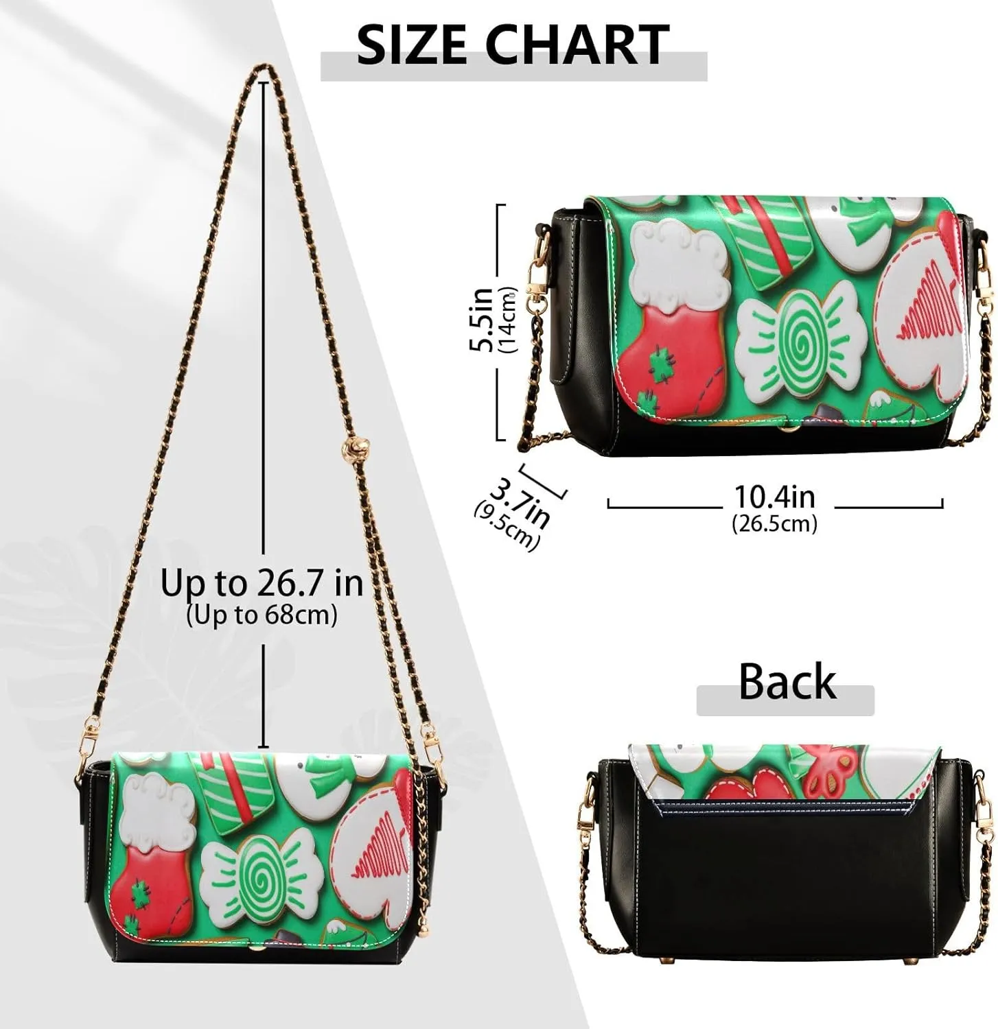 Crossbody Bags for Women Trendy Women's Black Shoulder Bag Small PU Leather Flap Cross Body Bag Handbags