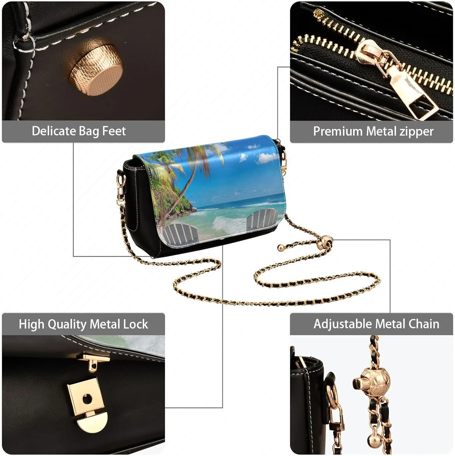 Crossbody Bags for Women Trendy Women's Black Shoulder Bag Small PU Leather Flap Cross Body Bag Handbags