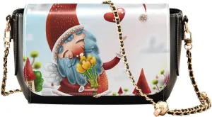 Crossbody Bags for Women Trendy Women's Black Shoulder Bag Small PU Leather Flap Cross Body Bag Handbags