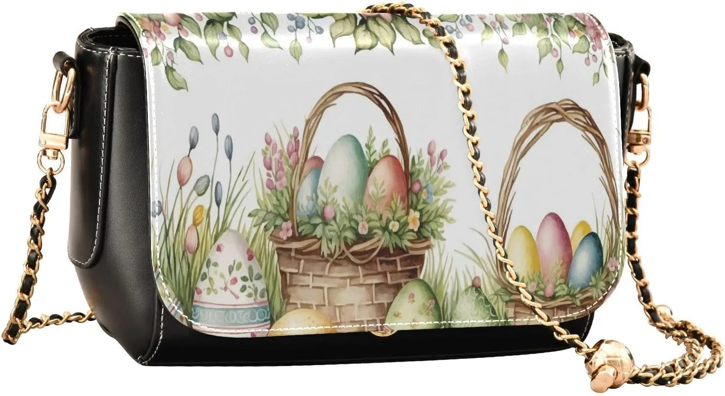 Crossbody Bags for Women Trendy Women's Black Shoulder Bag Small PU Leather Flap Cross Body Bag Handbags