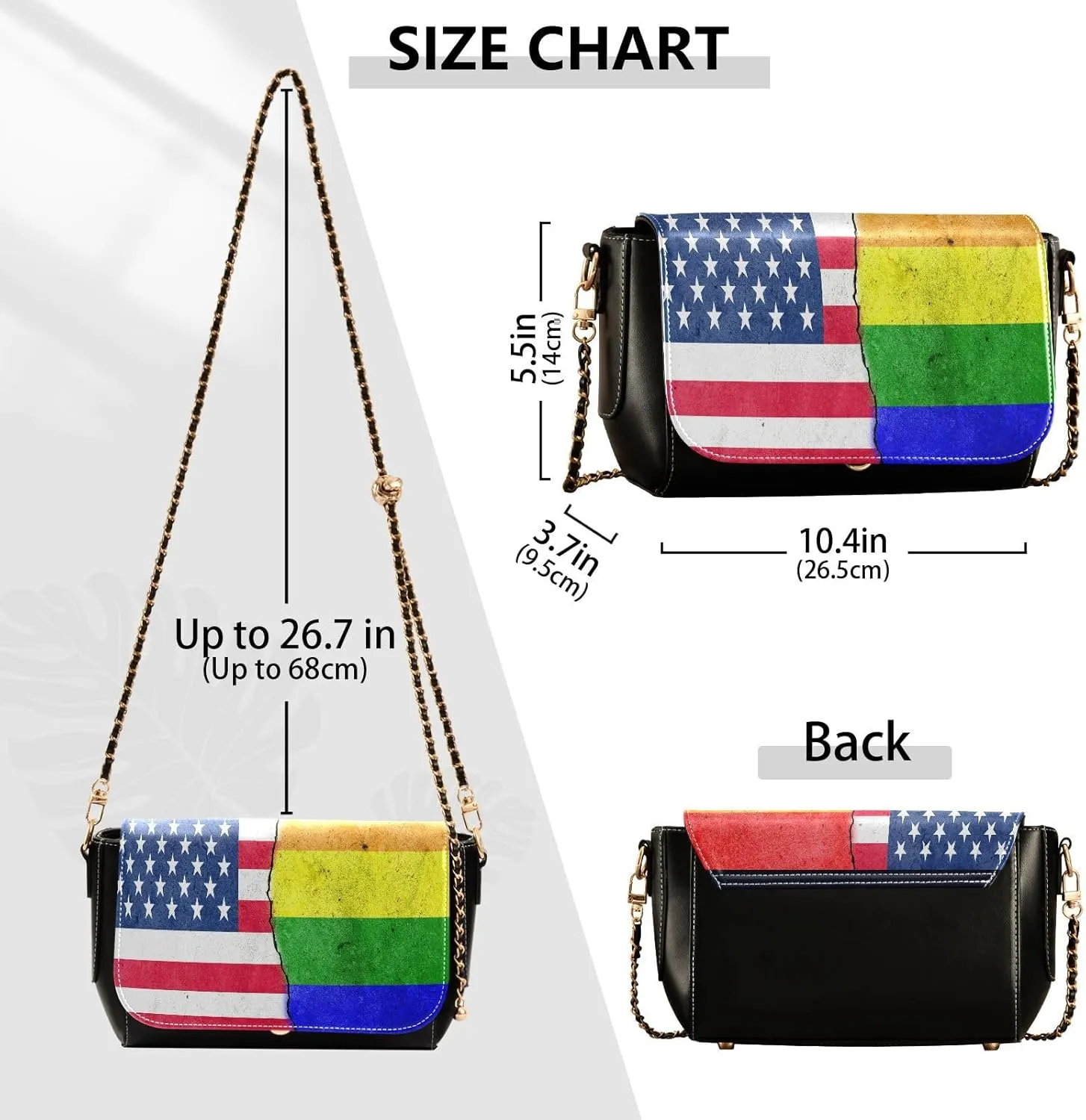 Crossbody Bags for Women Trendy Women's Black Shoulder Bag Small PU Leather Flap Cross Body Bag Handbags