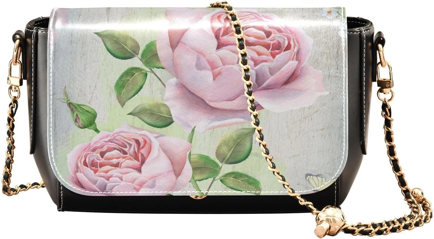 Crossbody Bags for Women Trendy Women's Black Shoulder Bag Small PU Leather Flap Cross Body Bag Handbags