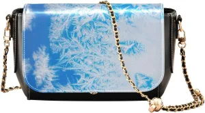 Crossbody Bags for Women Trendy Women's Black Shoulder Bag Small PU Leather Flap Cross Body Bag Handbags