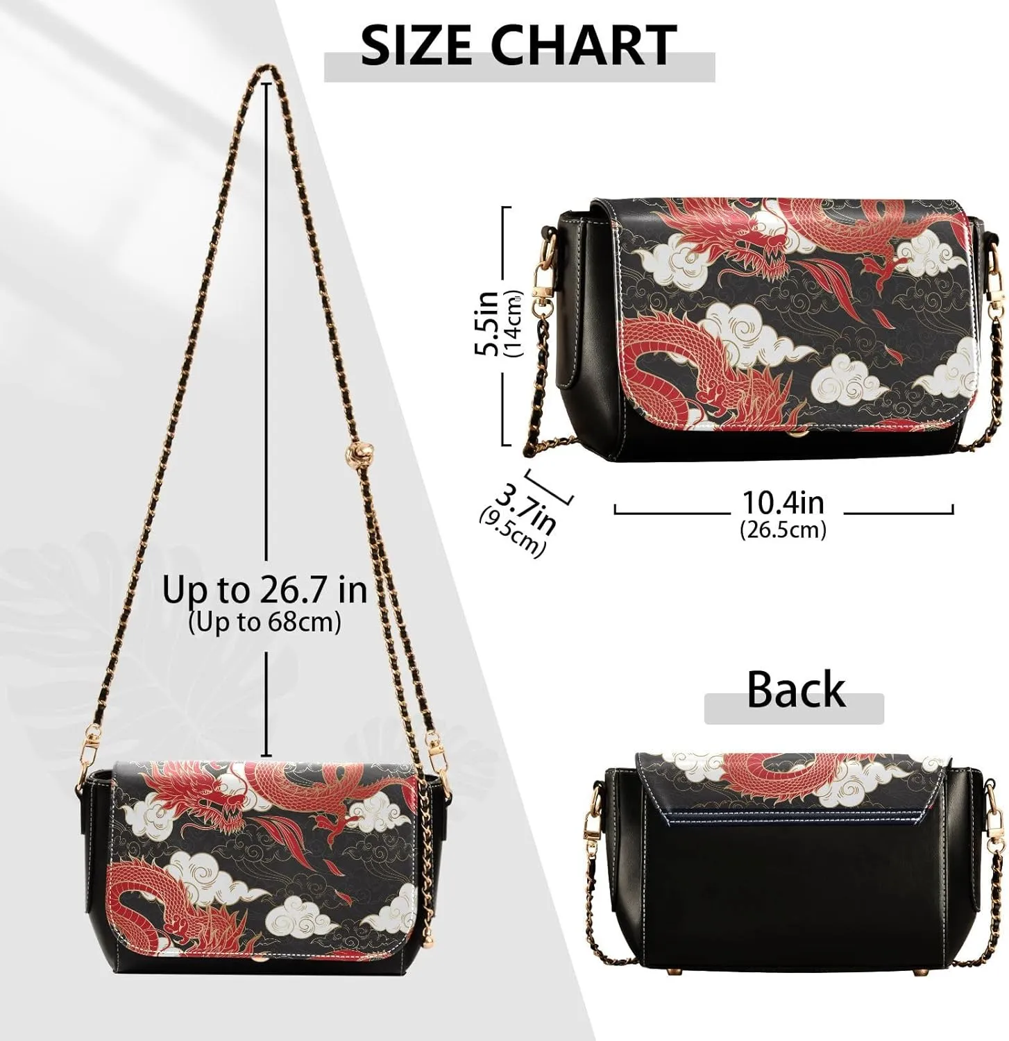 Crossbody Bags for Women Trendy Women's Black Shoulder Bag Small PU Leather Flap Cross Body Bag Handbags