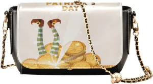 Crossbody Bags for Women Trendy Women's Black Shoulder Bag Small PU Leather Flap Cross Body Bag Handbags