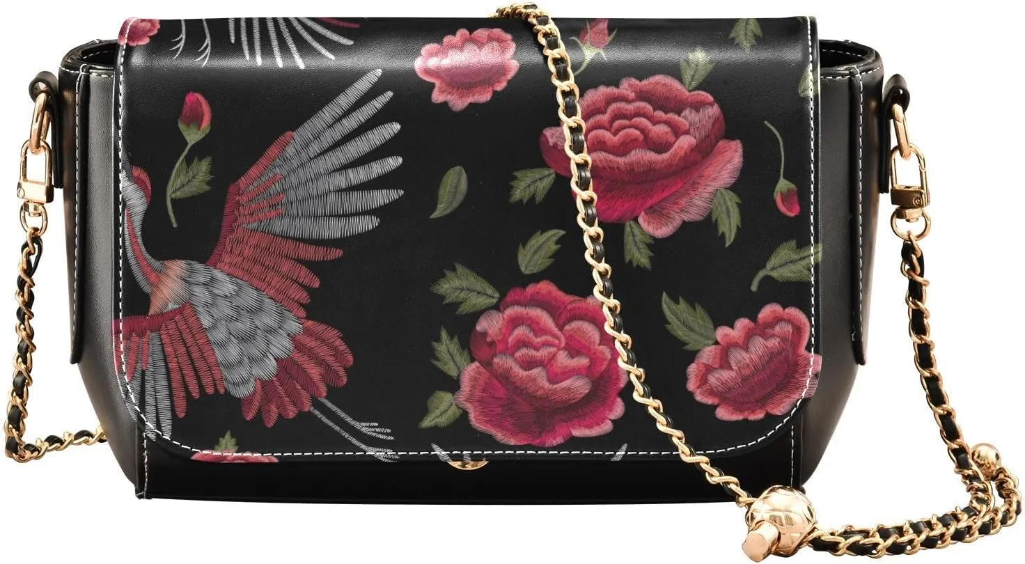Crossbody Bags for Women Trendy Women's Black Shoulder Bag Small PU Leather Flap Cross Body Bag Handbags
