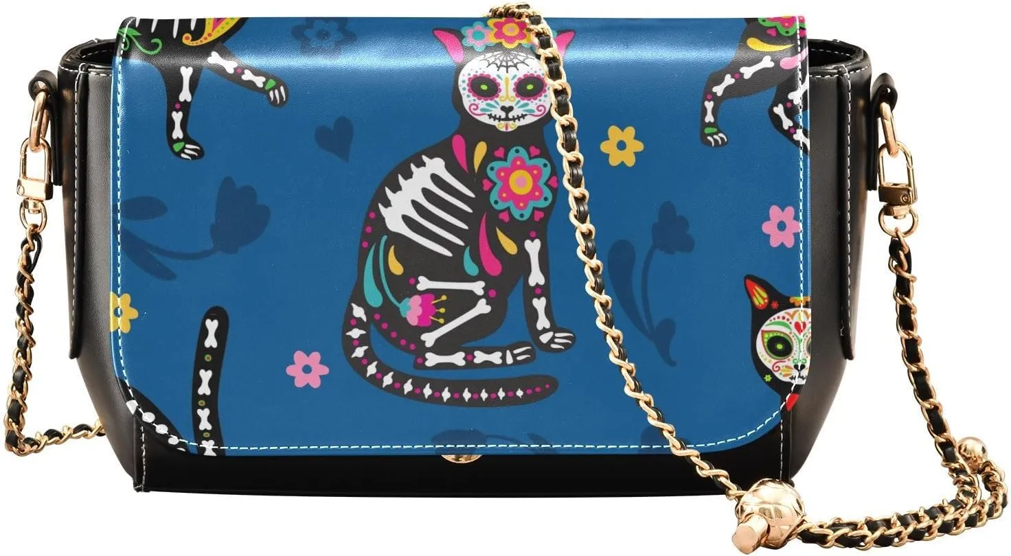 Crossbody Bags for Women Trendy Women's Black Shoulder Bag Small PU Leather Flap Cross Body Bag Handbags
