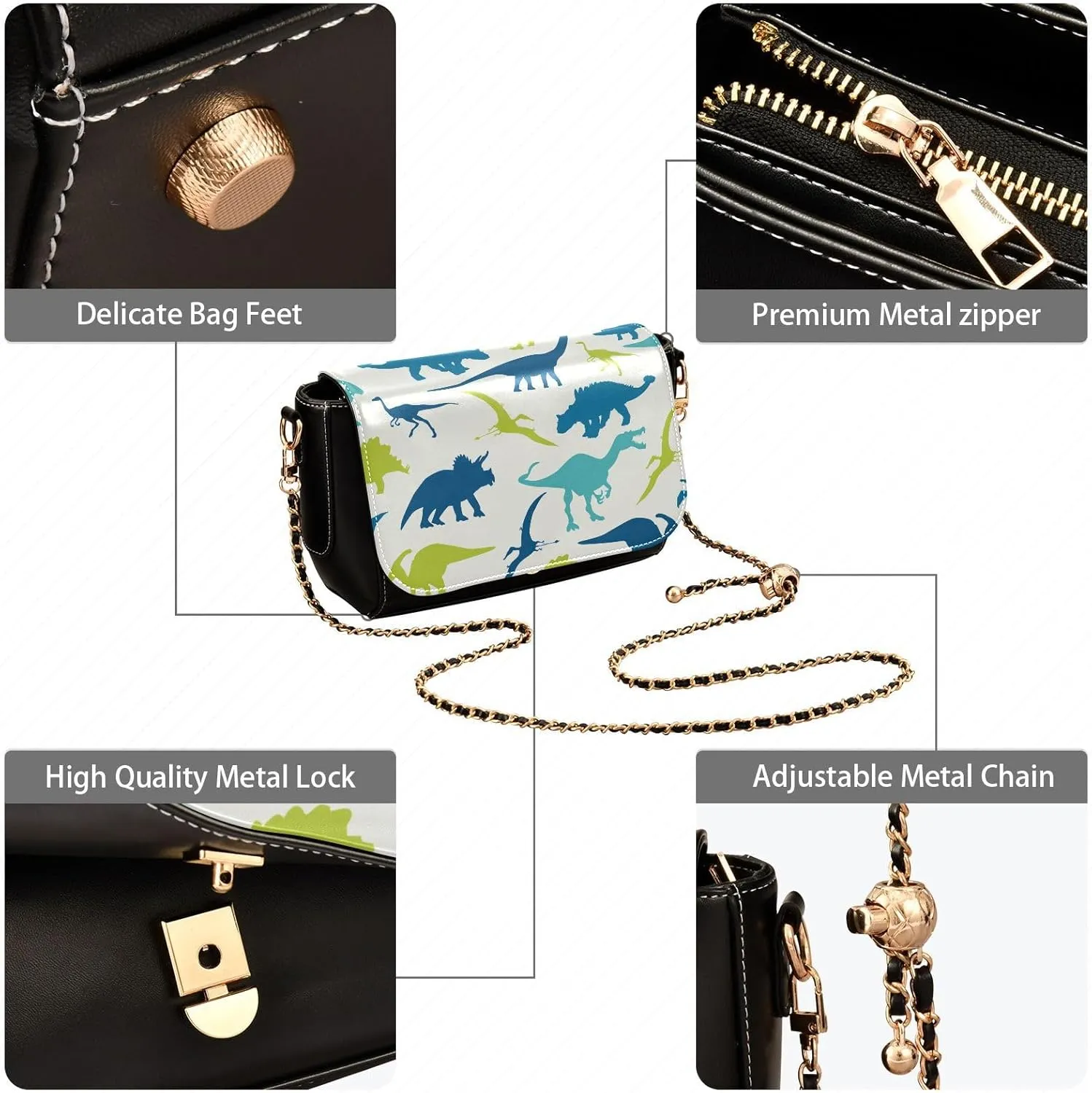 Crossbody Bags for Women Trendy Women's Black Shoulder Bag Small PU Leather Flap Cross Body Bag Handbags