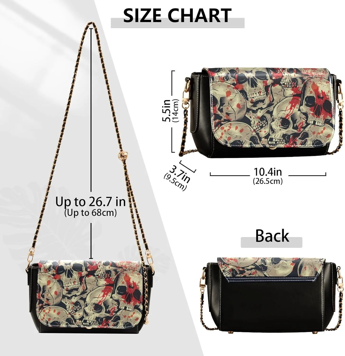 Crossbody Bags for Women Trendy Women's Black Shoulder Bag Small PU Leather Flap Cross Body Bag Handbags
