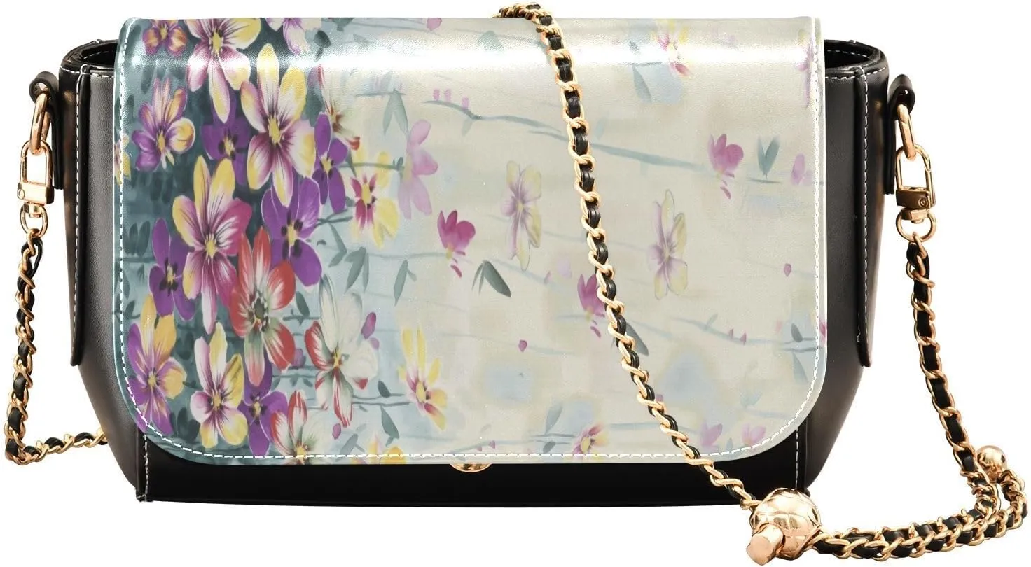 Crossbody Bags for Women Trendy Women's Black Shoulder Bag Small PU Leather Flap Cross Body Bag Handbags