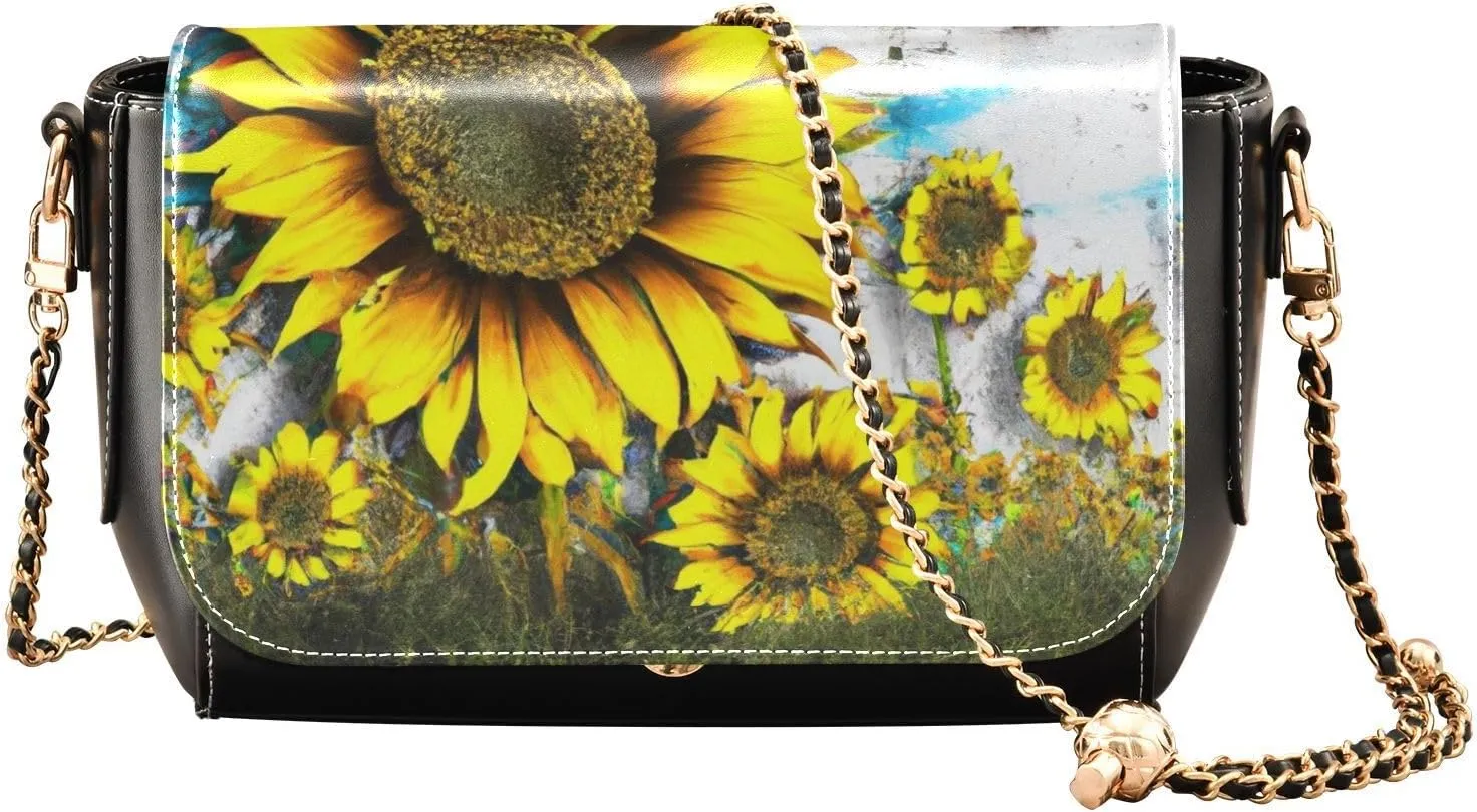Crossbody Bags for Women Trendy Women's Black Shoulder Bag Small PU Leather Flap Cross Body Bag Handbags