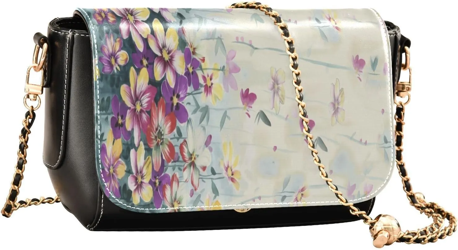 Crossbody Bags for Women Trendy Women's Black Shoulder Bag Small PU Leather Flap Cross Body Bag Handbags
