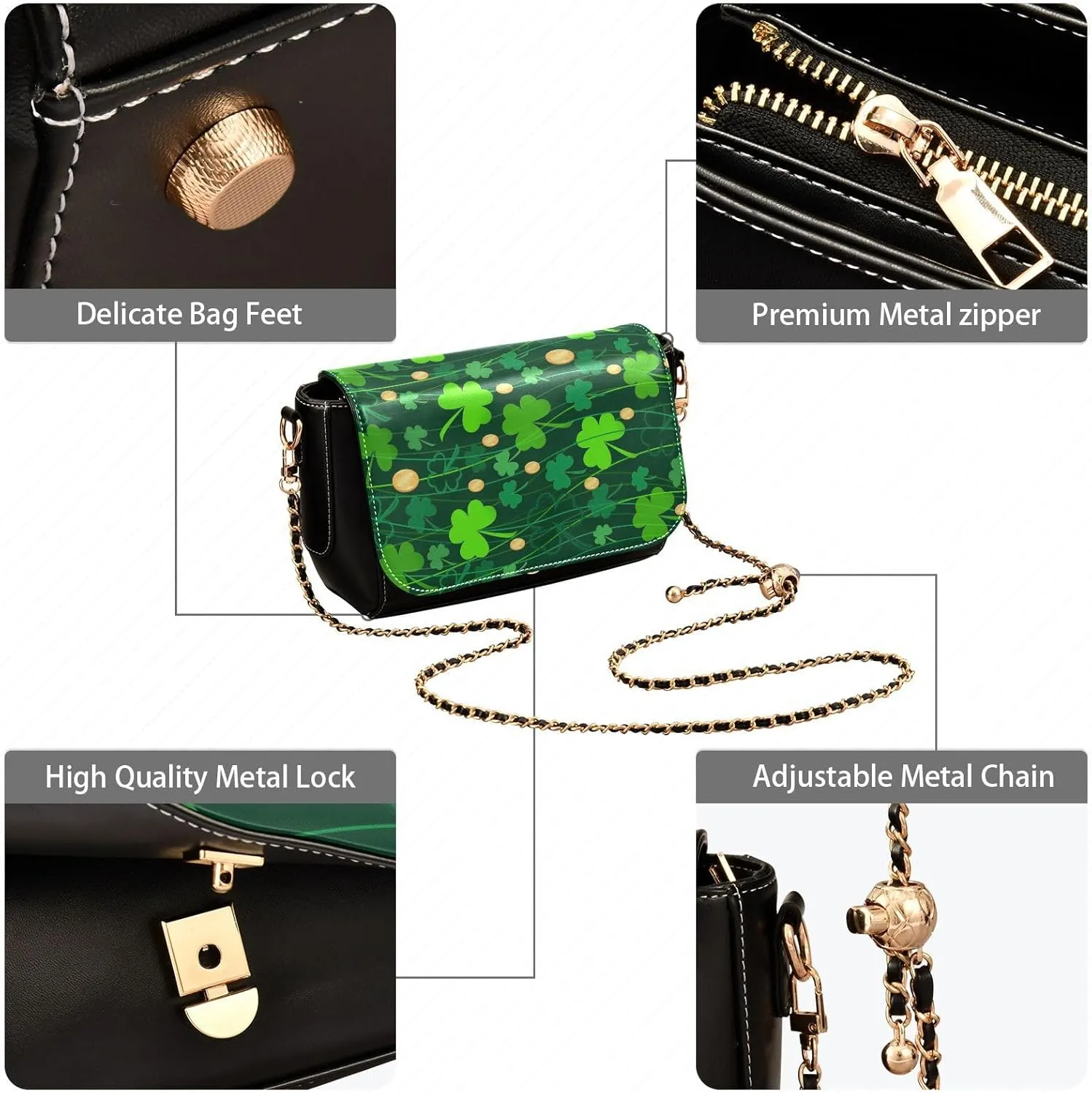 Crossbody Bags for Women Trendy Women's Black Shoulder Bag Small PU Leather Flap Cross Body Bag Handbags