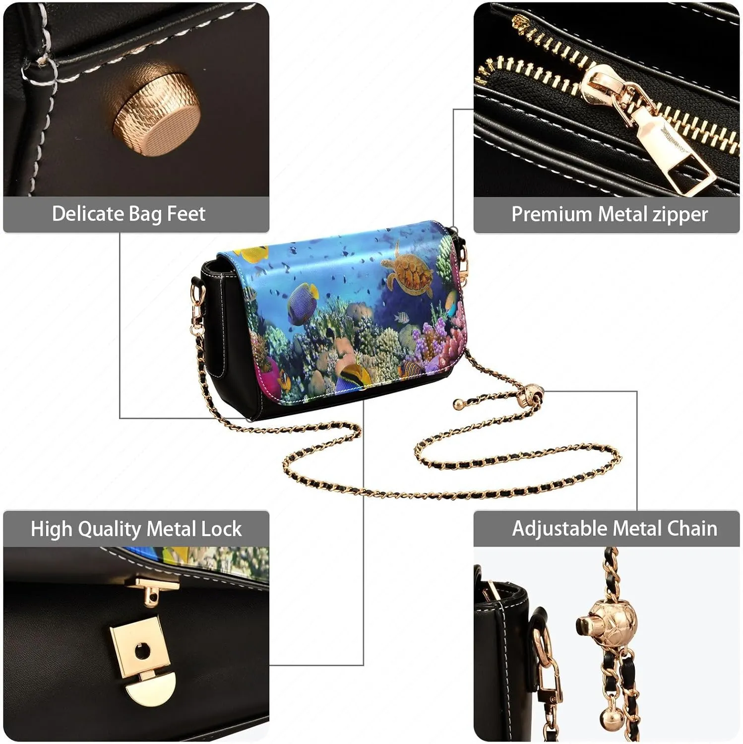 Crossbody Bags for Women Trendy Women's Black Shoulder Bag Small PU Leather Flap Cross Body Bag Handbags
