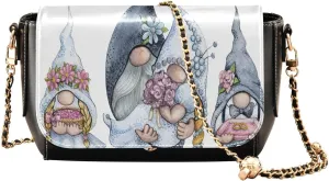 Crossbody Bags for Women Trendy Women's Black Shoulder Bag Small PU Leather Flap Cross Body Bag Handbags