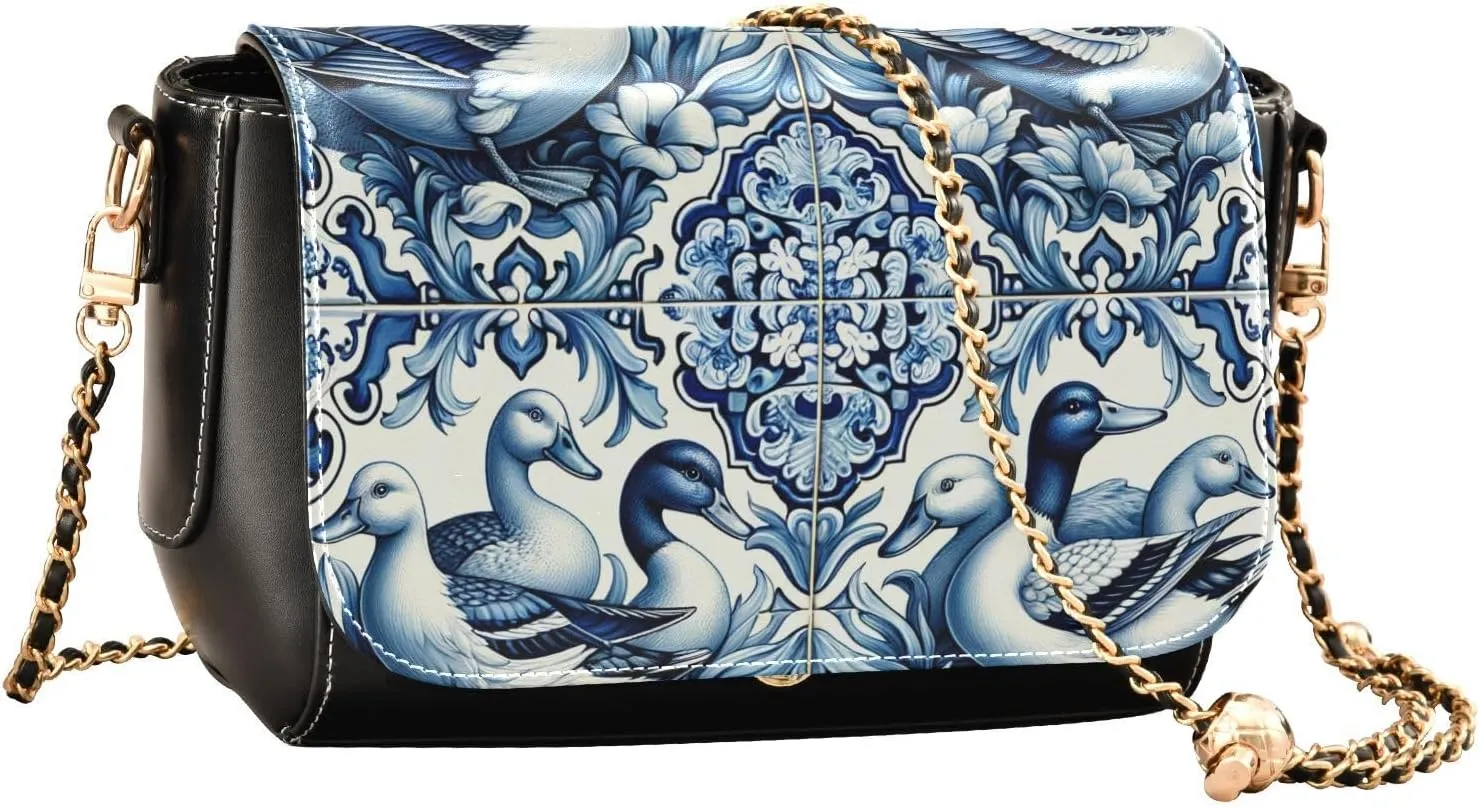 Crossbody Bags for Women Trendy Women's Black Shoulder Bag Small PU Leather Flap Cross Body Bag Handbags